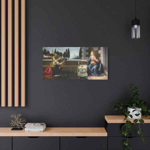 1000031877258021486_2048.jpeg The Annunciation - Leonardo da Vinci (c. 1472-76) - Renaissance Canvas Print