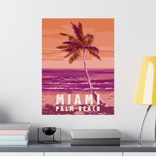 Miami, Florida - LUNE Original - Vintage Travel Poster Print