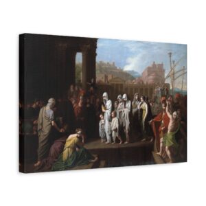 Agrippina Landing at Brundisium with the Ashes of Germanicus - Benjamin West (1768) - Classical Canvas Print