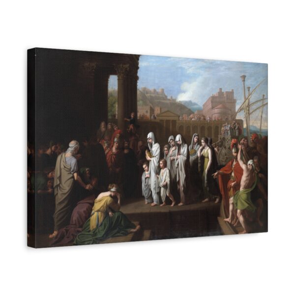 Agrippina Landing at Brundisium with the Ashes of Germanicus - Benjamin West (1768) - Classical Canvas Print