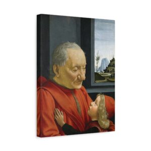 10308360168262404453_2048.jpeg An Old Man and His Grandson - Domenico Ghirlandaio (c. 1490) - Renaissance Canvas Print