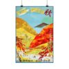 Autumn - Red Leaves at Yunoyama Onsen, Osaka & Nagoya - Osaka and Nagoya Rail Agency (c. 1930s) - Vintage Travel Poster Print