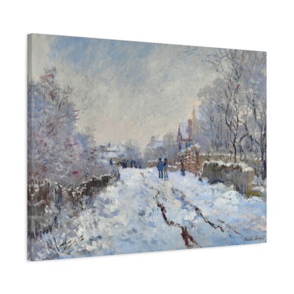 10510353434814705082_2048.jpeg Snow at Argenteuil - Claude Monet (1875) - Impressionist Canvas Print