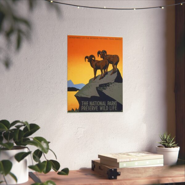 The National Parks Preserve Wild Life - Works Progress Administration (c. 1930s) - Vintage Travel Poster Print