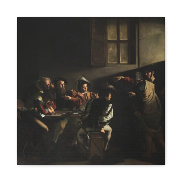 The Calling of Saint Matthew - Caravaggio (c. 1599-1600) - Renaissance Canvas Print