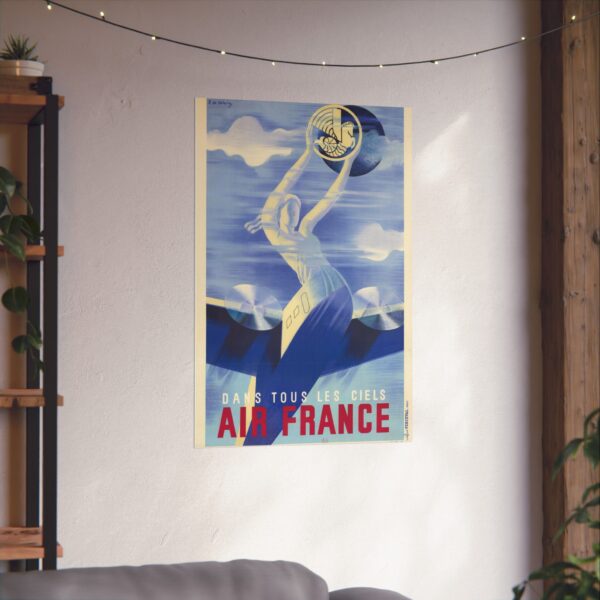 Dans tous les ciels, Air France - R. de Valerio (c. 1930s) - Vintage Travel Poster Print
