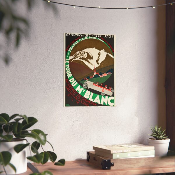 Le Tour du Mt. Blanc - Roger Broders (1927) - Vintage Travel Poster Print