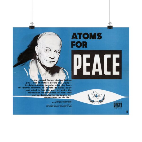 Atoms for Peace - Free World Magazine (c. 1950s) - Atomic Age Poster Print
