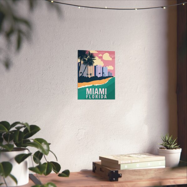 Miami, Florida - LUNE Original - Vintage Travel Poster Print