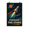 11673469165319905643_2048.jpeg Forward to the Stars - LUNE Original - Space Age Poster Print