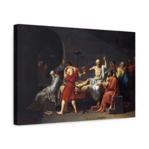 The Death of Socrates - Jacques-Louis David (1787) - Classical Canvas Print