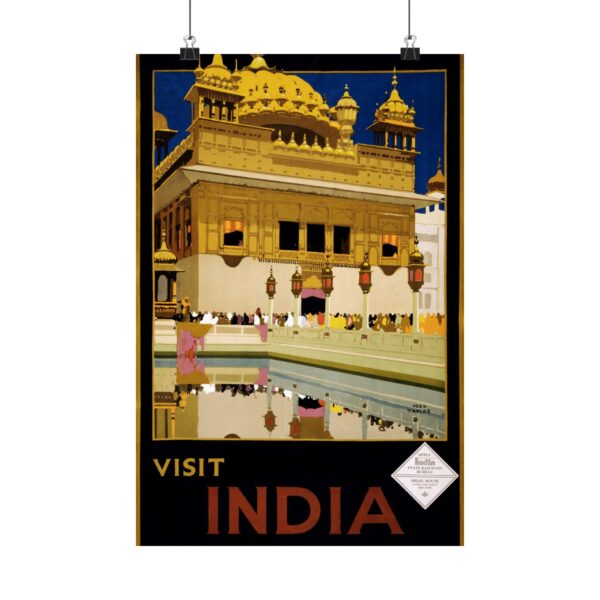 Visit India - India State Railways Bureau (c. 1935) - Vintage Travel Poster Print
