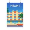 Miami, Florida - LUNE Original - Vintage Travel Poster Print