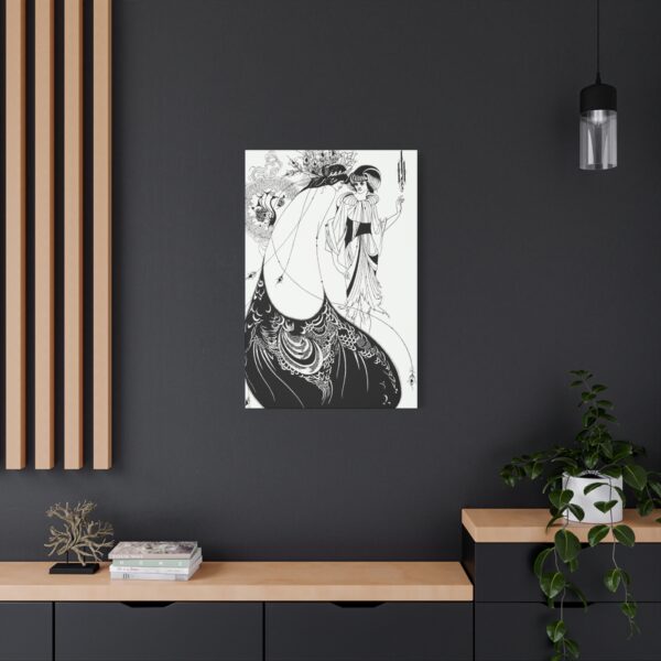 Aubrey Beardsley - The Peacock Skirt (1893) - Art Nouveau Canvas Print
