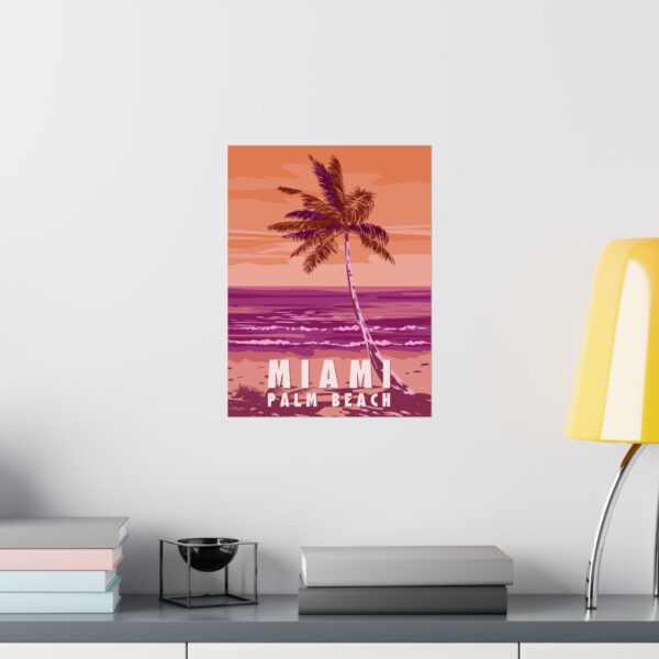 Miami, Florida - LUNE Original - Vintage Travel Poster Print