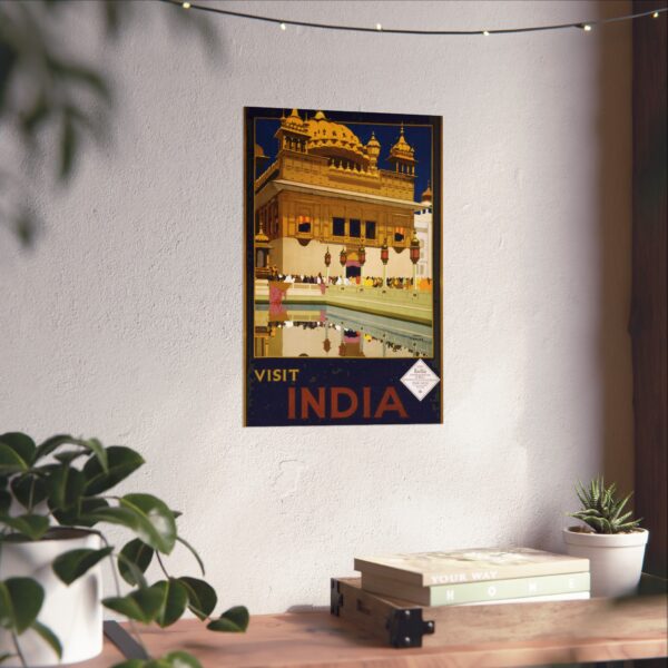 Visit India - India State Railways Bureau (c. 1935) - Vintage Travel Poster Print