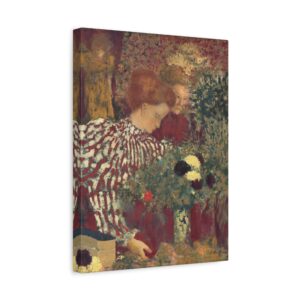13203351775331099864_2048.jpeg Woman in a Striped Dress - Edouard Vuillard (1895) - Impressionist Canvas Print