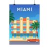 Miami, Florida - LUNE Original - Vintage Travel Poster Print