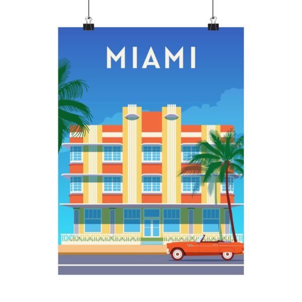 Miami, Florida - LUNE Original - Vintage Travel Poster Print