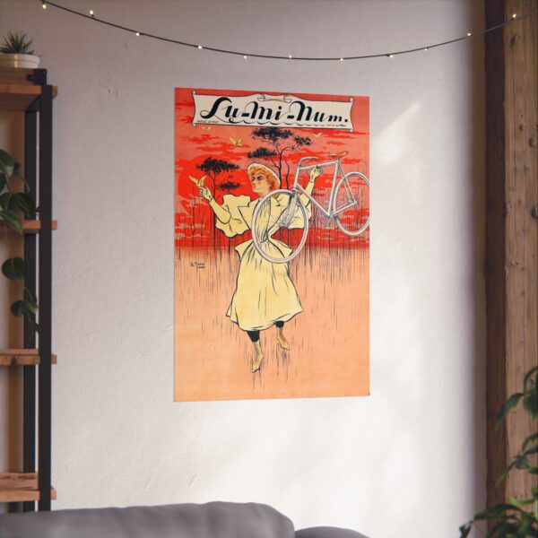 Lu-Mi-Num Bicycle ad - Charles Tichon (c. 1890s) - Art Nouveau Poster Print