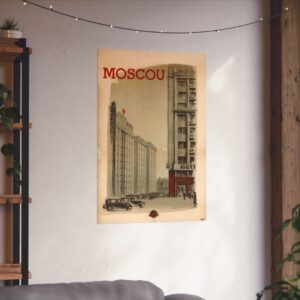 Moscou (Moscow) - Intourist (1936) - Vintage Travel Poster Print