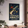13987449011664397338_2048.jpeg Tomorrowland Awaits, Space & Beyond - LUNE Original - Space Age Poster Print