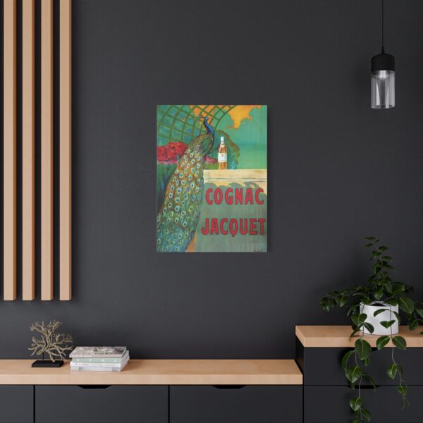 Cognac Jacquet Peacock - Camille Bouchet - Art Nouveau Canvas Print