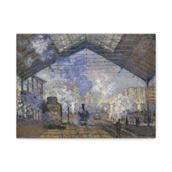 14434084077592637191_2048.jpeg La Gare Saint-Lazare - Claude Monet (1877) - Impressionist Canvas Print
