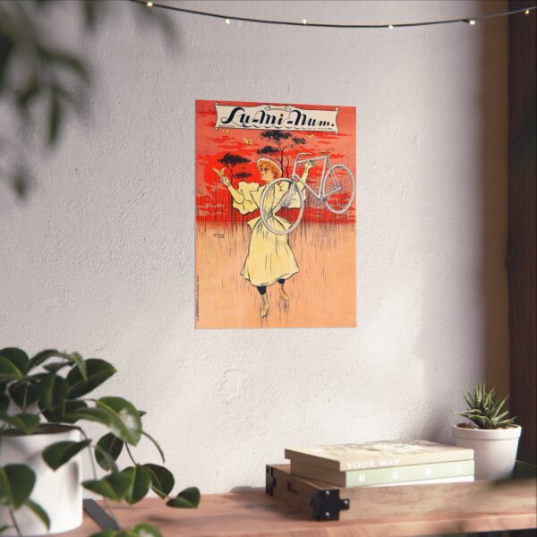 Lu-Mi-Num Bicycle ad - Charles Tichon (c. 1890s) - Art Nouveau Poster Print