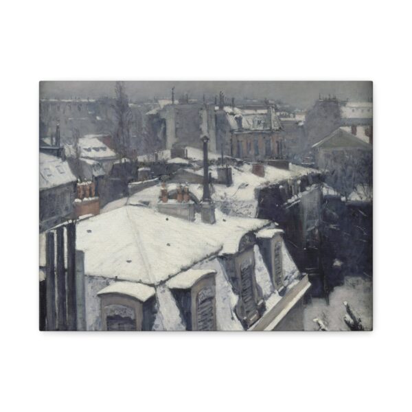 Vue de toits (Effet de neige) - Gustave Caillebotte (c. 1878-79) - Impressionist Canvas Print