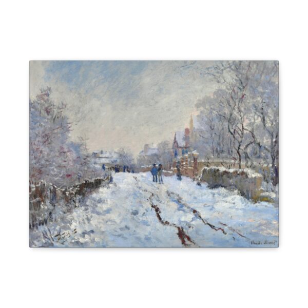 15189855076456183023_2048.jpeg Snow at Argenteuil - Claude Monet (1875) - Impressionist Canvas Print