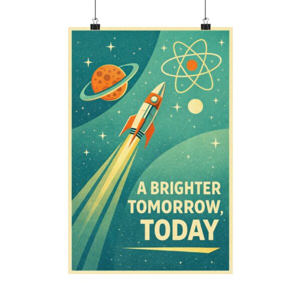 15472440278588092455_2048.jpeg A Brighter Tomorrow, Today - LUNE Original - Atomic Age Poster Print