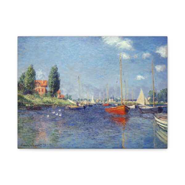 15606933548734961338_2048.jpeg Red Boats, Argenteuil - Claude Monet (1875) - Impressionist Canvas Print