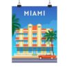 Miami, Florida - LUNE Original - Vintage Travel Poster Print