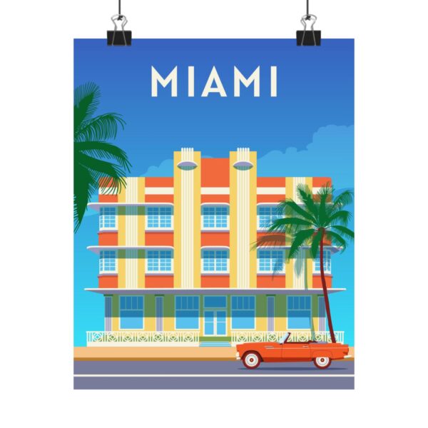 Miami, Florida - LUNE Original - Vintage Travel Poster Print