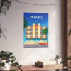 Miami, Florida - LUNE Original - Vintage Travel Poster Print