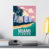 Miami, Florida - LUNE Original - Vintage Travel Poster Print