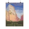 Zion National Park - Works Progress Administration (c. 1938) - Vintage Travel Poster Print