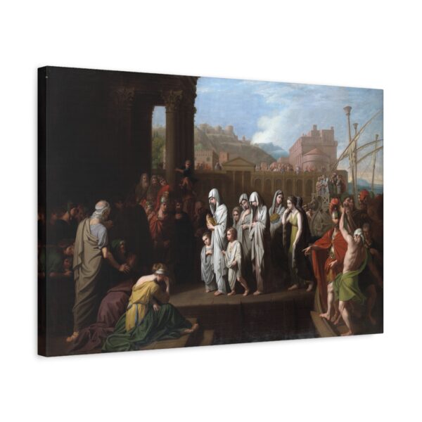 Agrippina Landing at Brundisium with the Ashes of Germanicus - Benjamin West (1768) - Classical Canvas Print