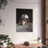 Apollo 11 Lunar Lander, Buzz Aldrin on the Moon - NASA Photograph (1969) - Space Age Poster Print