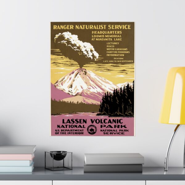 Lassen Volcanic National Park - Works Progress Administration (c. 1938) - Vintage Travel Poster Print