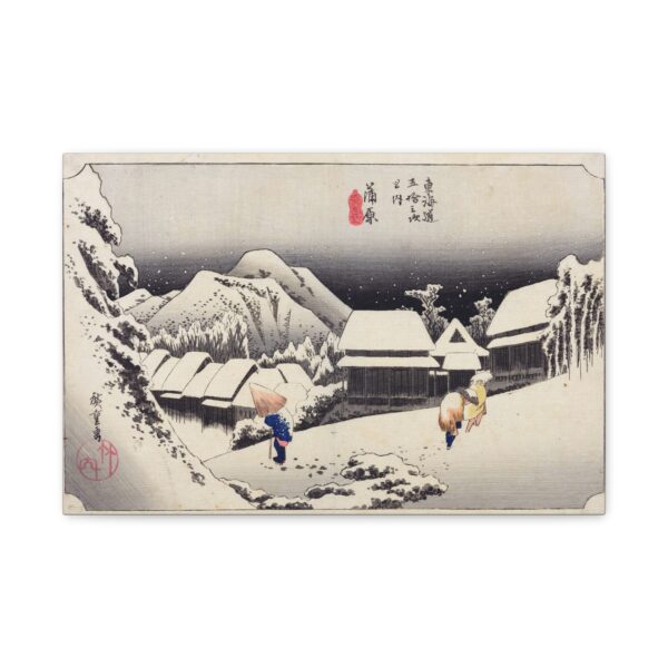 16291498918649834691_2048.jpeg Evening Snow at Kanbara - Utagawa Hiroshige (1833) - Japanese Woodblock Canvas Print