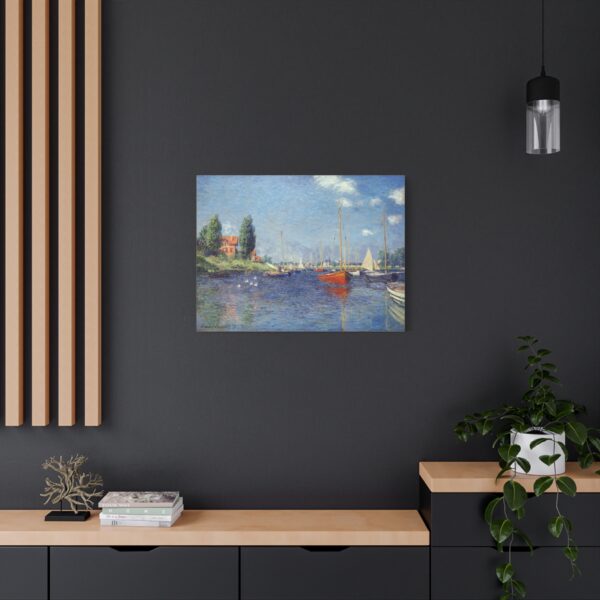 16451194176401572695_2048.jpeg Red Boats, Argenteuil - Claude Monet (1875) - Impressionist Canvas Print