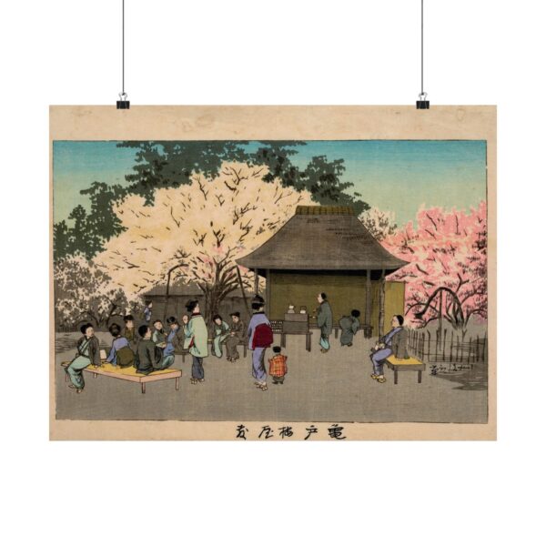 16532029382130809609_2048.jpeg Plum Garden at Kameido - Kobayashi Kiyochika (1879) - Japanese Woodblock Poster Print