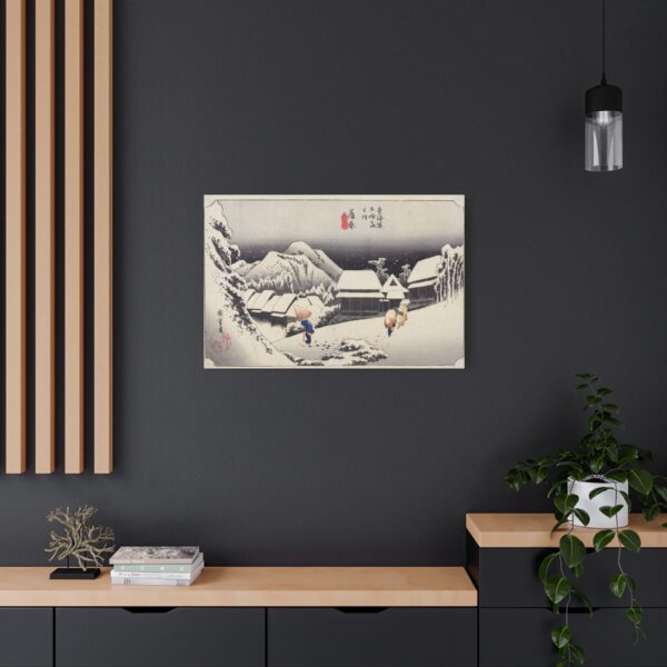 16591387593181366484_2048.jpeg Evening Snow at Kanbara - Utagawa Hiroshige (1833) - Japanese Woodblock Canvas Print