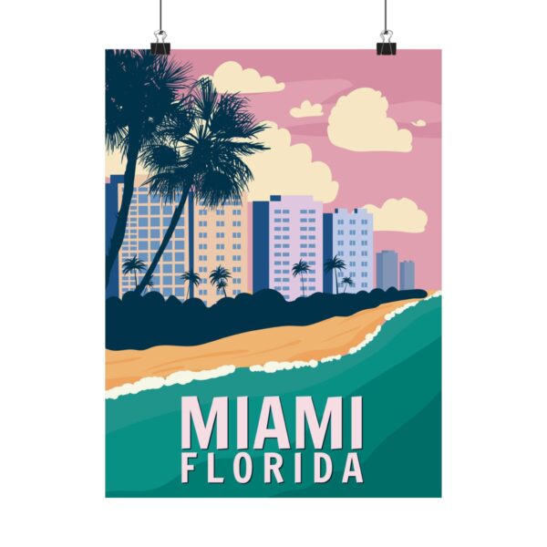 Miami, Florida - LUNE Original - Vintage Travel Poster Print