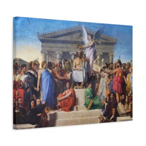 The Apotheosis of Homer - Jean-Auguste-Dominique Ingres (1827) - Classical Canvas Print