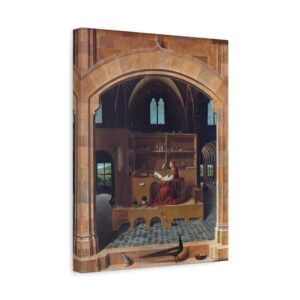 17067105974094940548_2048.jpeg Saint Jerome in His Study - Antonello da Messina (c. 1475) - Renaissance Canvas Print