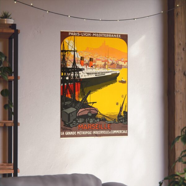 Marseille, La Grande Metrople Industrielle & Commerciale - Roger Broders (c. 1922) - Vintage Travel Poster Print