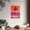 Miami, Florida - LUNE Original - Vintage Travel Poster Print